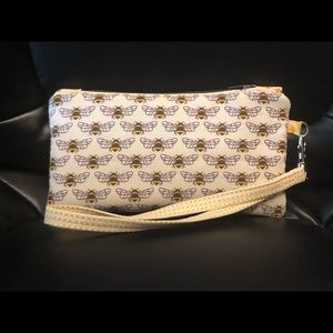 Handmade by me bee wristlet 7” x 3.5”